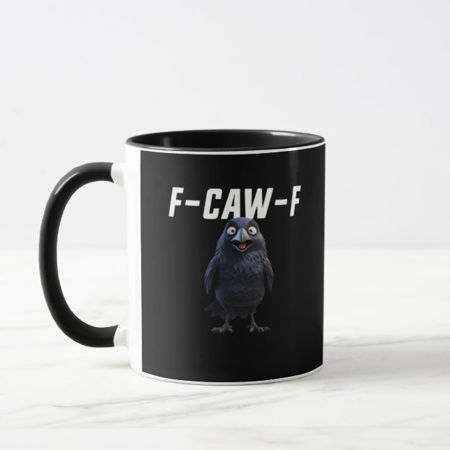 F-Caw-F Raven Funny Raven F-Caw-F Gear Creative St Mug (Left)