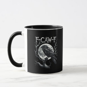 F-Caw-F Raven Moon Gothic Halloween Crow Bird Love Mug