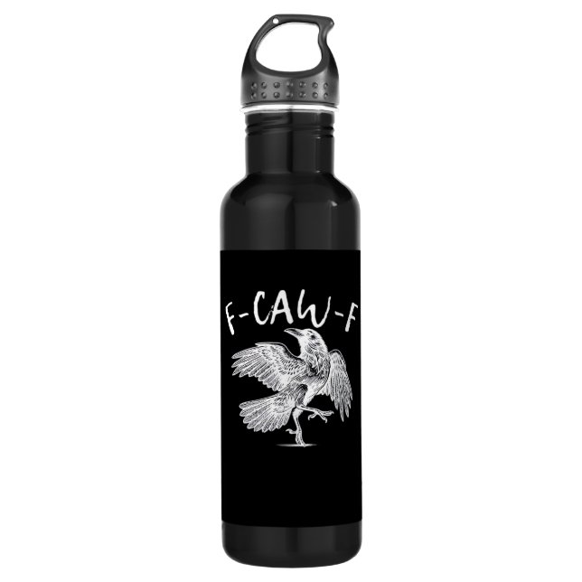 F-Caw-F Raven Retro Classic 710 Ml Water Bottle (Front)