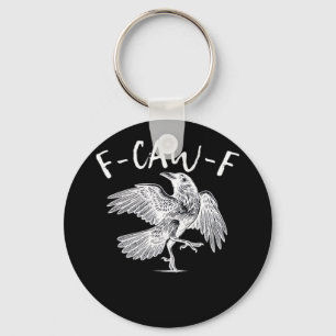 F-Caw-F Raven Retro Classic Key Ring