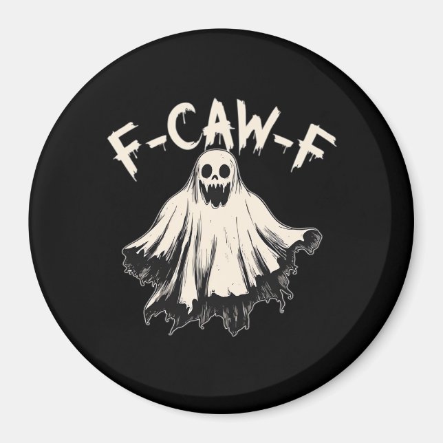 F Caw F Raven Retro Classic Style Magnet (Front)
