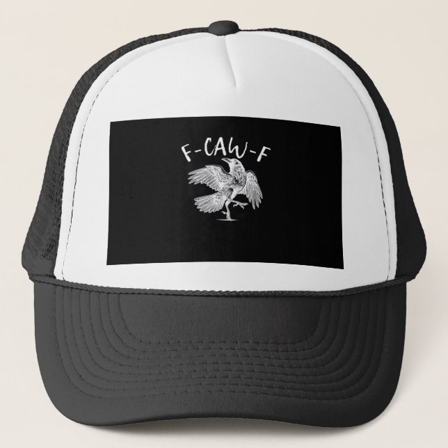 F-Caw-F Raven Retro Classic Trucker Hat (Front)