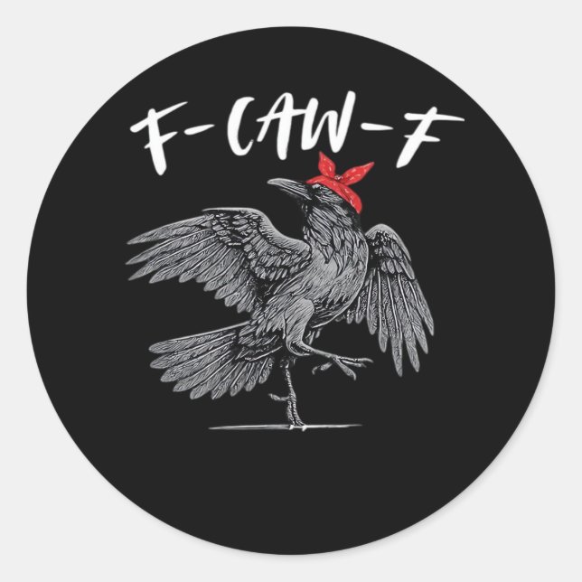 F-Caw-F Retro Classic Classic Round Sticker (Front)