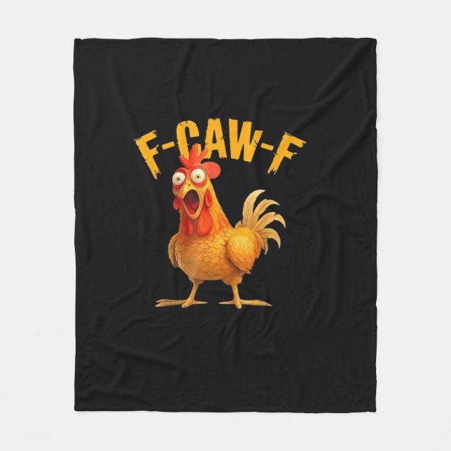 F-Caw-F Retro Classic Fleece Blanket (Front)