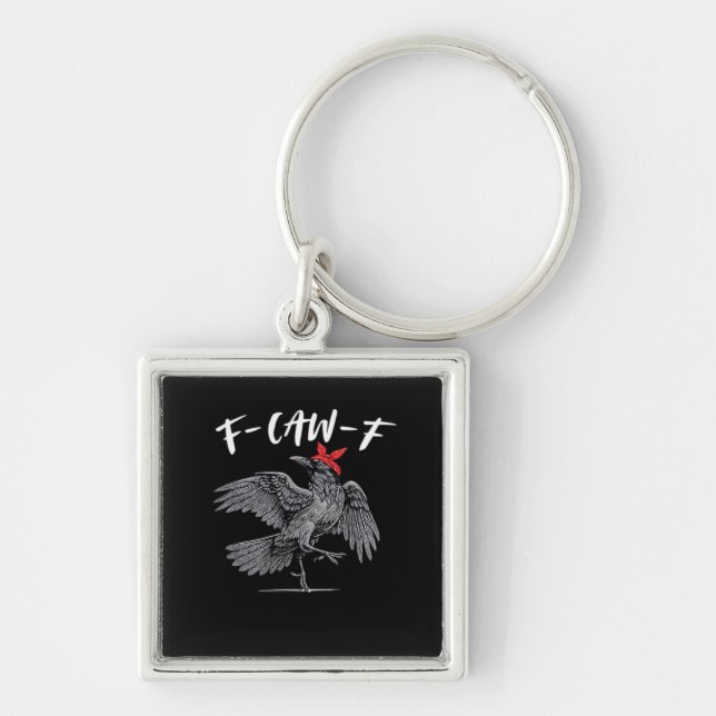 F-Caw-F Retro Classic Key Ring (Front)