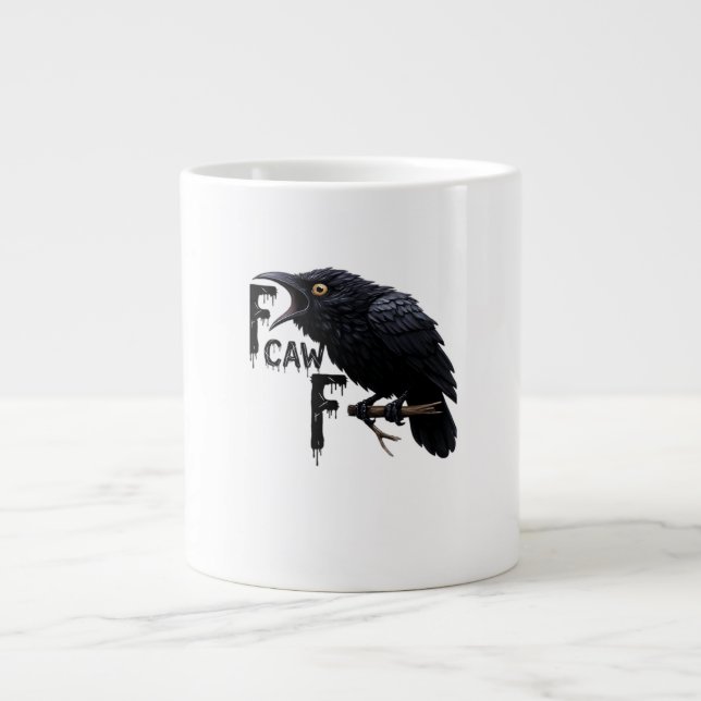F Caw F Retro Classic Large Coffee Mug (Front)
