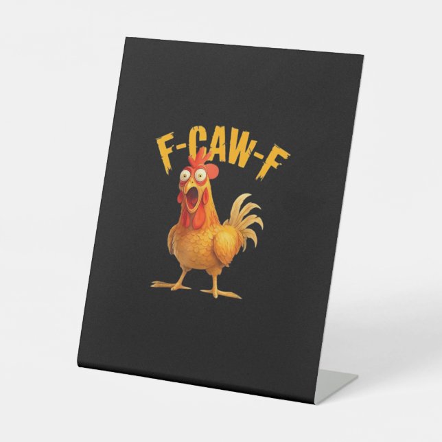 F-Caw-F Retro Classic Pedestal Sign (Front)