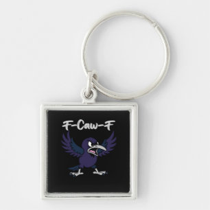 F-Caw-F Retro Graphic Key Ring