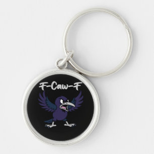 F-Caw-F Retro Graphic Key Ring