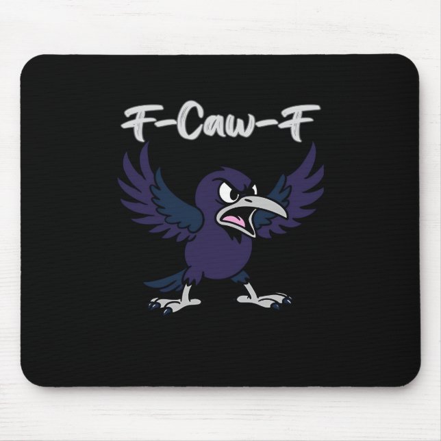 F-Caw-F Retro Graphic Mouse Pad (Front)