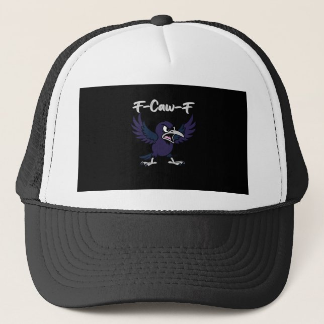 F-Caw-F Retro Graphic Trucker Hat (Front)