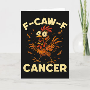 F-caw-f Rooster Meme Funny Chicken Humour Joke Fca Card