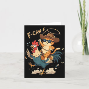 F-Caw-F Rooster Meme Funny Sarcastic Humour Quote Card