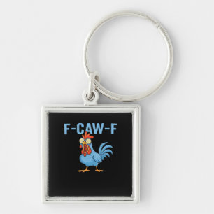 F-Caw-F Swearing Chicken Classic Retro Style Key Ring