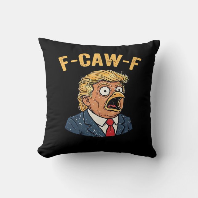 F-Caw-F Tr-ump Rooster Cushion (Front)