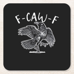 F-Caw-F Trendy Casual Square Paper Coaster