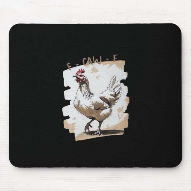 F-Caw-F Vintage Graphic Mouse Pad (Front)