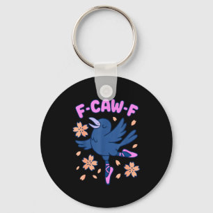 F Caw F Women Crow F-caw-f Black Bird Fcawf Raven Key Ring