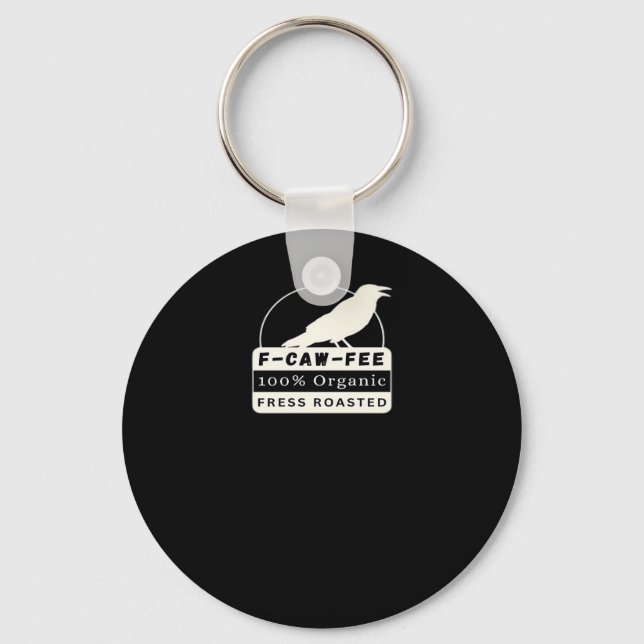 F-Caw-Fee Organic Style Classic Key Ring (Front)