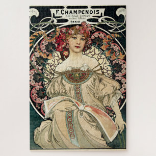 F. Champenois by Alphonse Mucha Jigsaw Puzzle