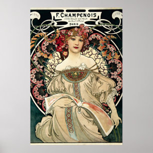 F. Champenois by Alphonse Mucha Poster