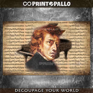 F. Chopin The Piano Master with music sheet