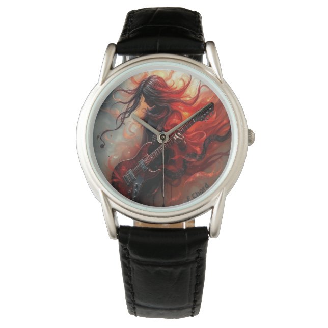 F Chord - AI Digital Art Print Watch (Front)