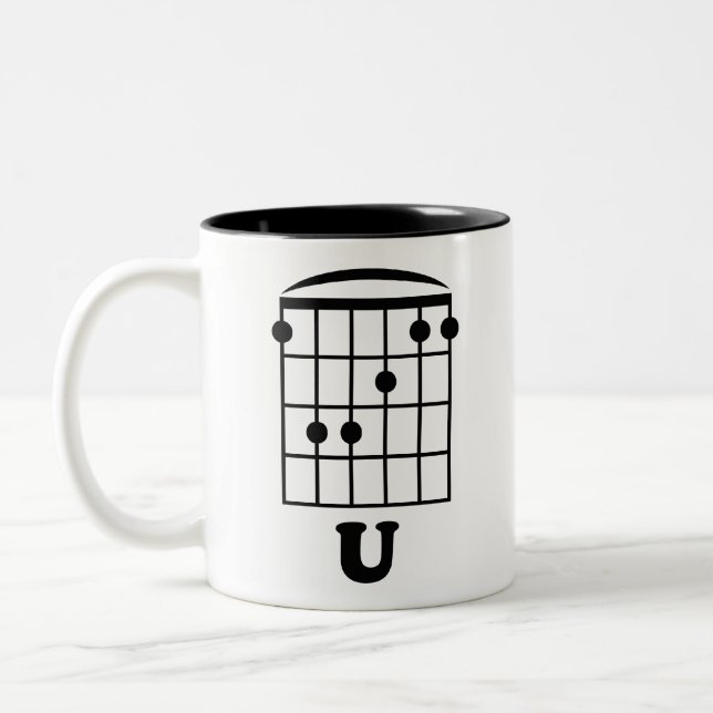 F Chord U Two-Tone Coffee Mug (Left)