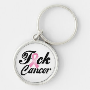 F*CK Breast Cancer Shirts Key Ring