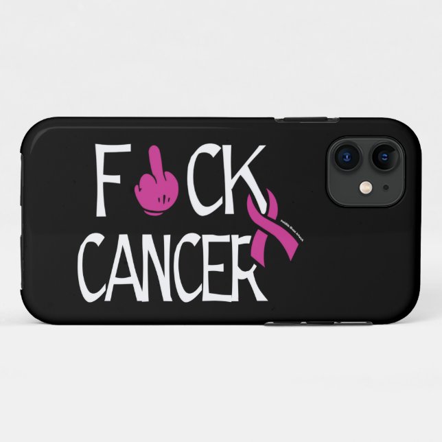 F#CK CANCER...Breast Cancer Case-Mate iPhone Case (Back (Horizontal))