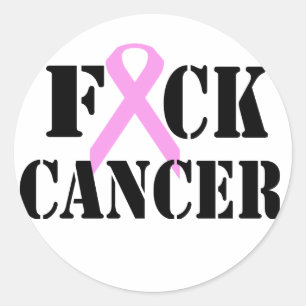 F*CK Cancer Classic Round Sticker