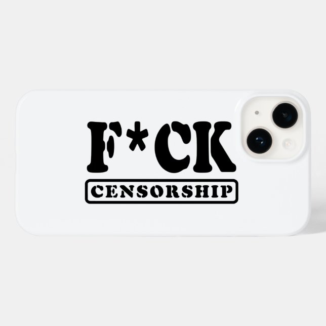 F*CK CENSORSHIP Case-Mate iPhone CASE (Back (Horizontal))