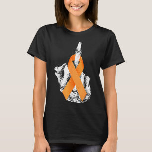 F%ck Leukaemia Cancer Middle Finger Leukaemia Awar T-Shirt
