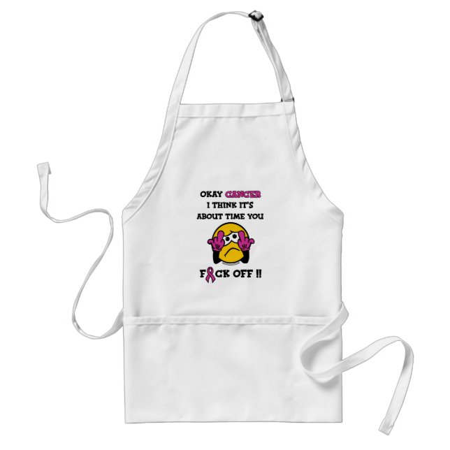 F#CK OFF...Breast Cancer Standard Apron (Front)