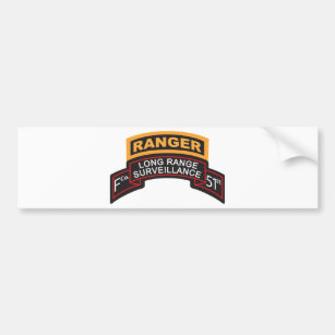 F Co 51st Infantry LRS Scroll, Ranger Tab Bumper Sticker
