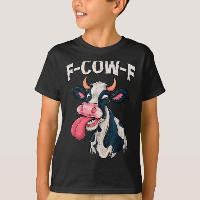 F-cow-f Funny Meme Fcowf Cow Men Women  T-Shirt (Front)