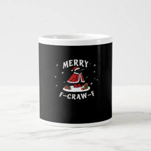 F-Craw-F Crow Christmas F-Caw-F Raven Christmas Cl Large Coffee Mug