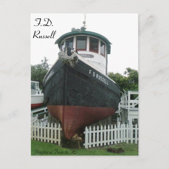 F.D. Russell Tug Boat # 1 Postcard (Front)