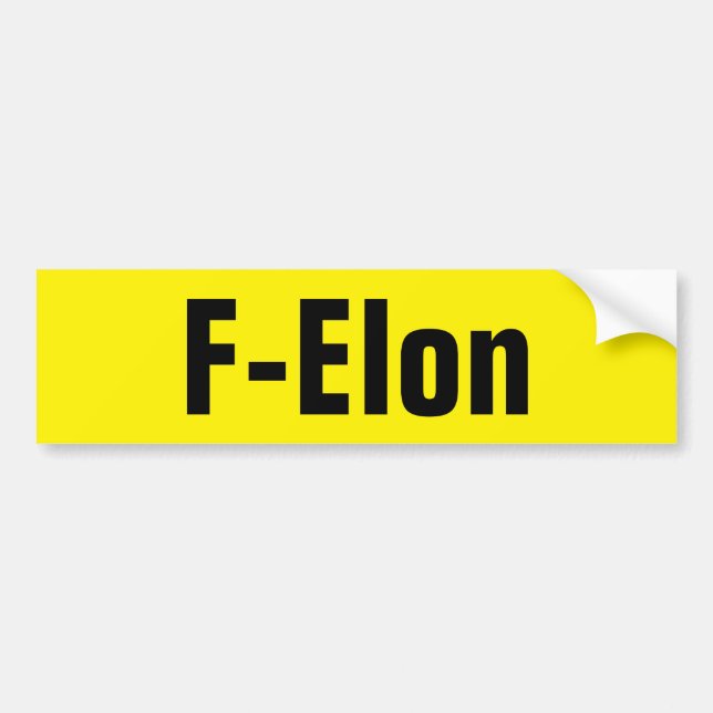 F-Elon Bumper Sticker (Front)