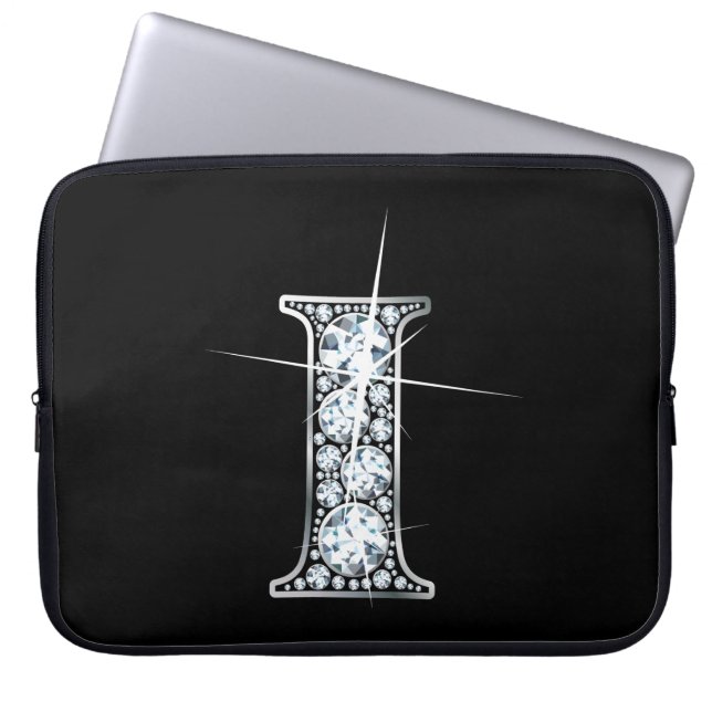 F Faux-"Diamond" Monogram Laptop Sleeve (Front)
