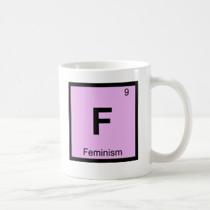F - Feminism Philosophy Chemistry Symbol Coffee Mug