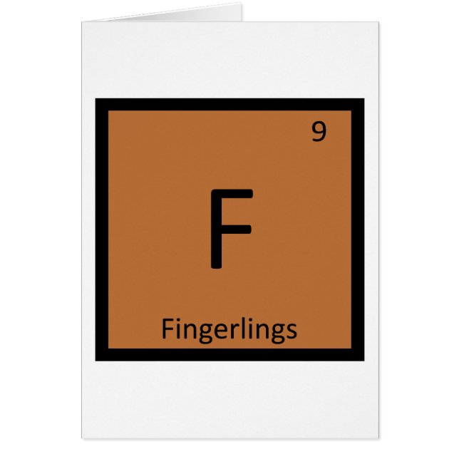 F - Fingerlings Chemistry Periodic Table Symbol (Front)