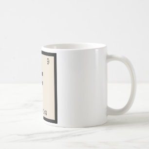 F - Flapjacks Chemistry Periodic Table Symbol Coffee Mug