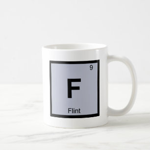 F - Flint Michigan Chemistry Periodic Table Symbol Coffee Mug