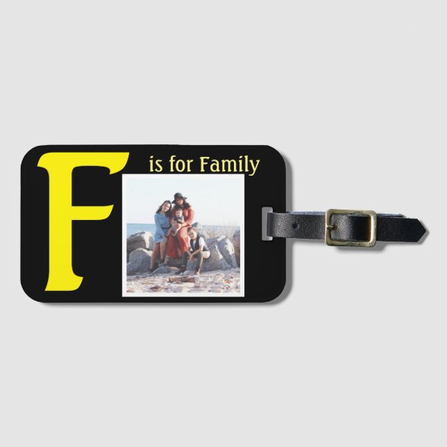 F for Family Luggage Tag (Front Horizontal)