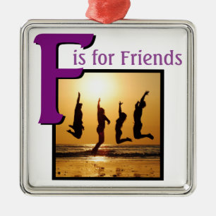 F for Friends Metal Tree Decoration