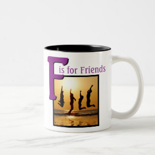 F for Friends Two-Tone Coffee Mug