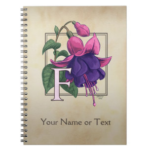 F for Fuchsia Personalised Monogram Notebook