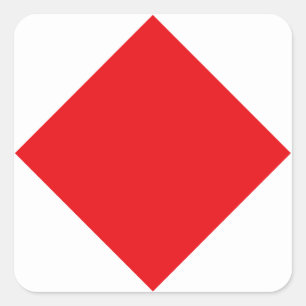 "F" (Foxtrot) Code of Signals Flag Square Sticker