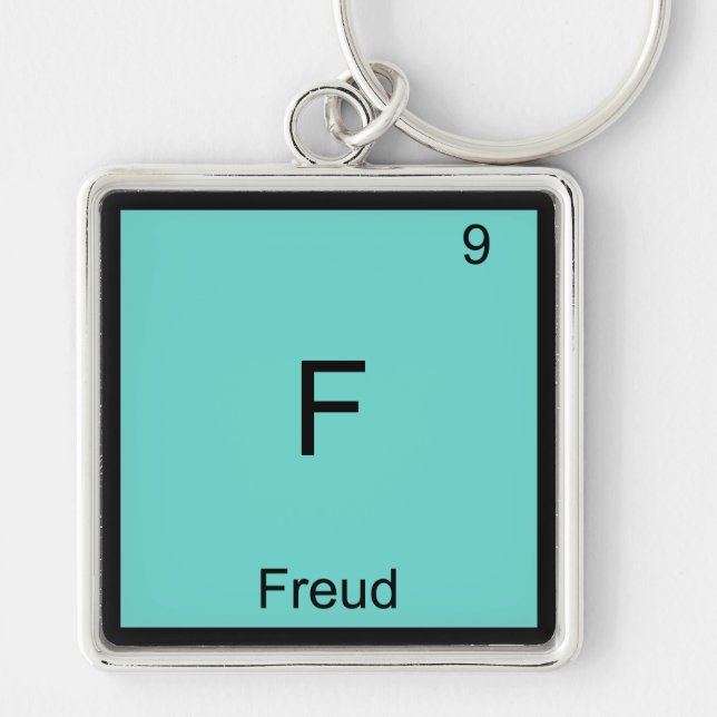 F - Freud Funny Chemistry Element Symbol T-Shirt Key Ring (Front)